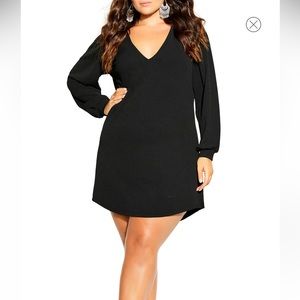 City Chic Quiero Long Sleeve Shift Dress size 20 New